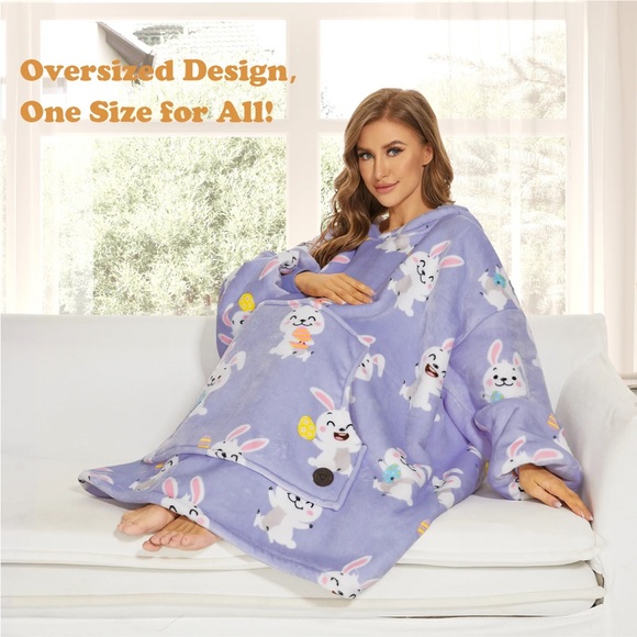 Threepoodle Oversized Hoodie Blanket - Picture 3 of 7